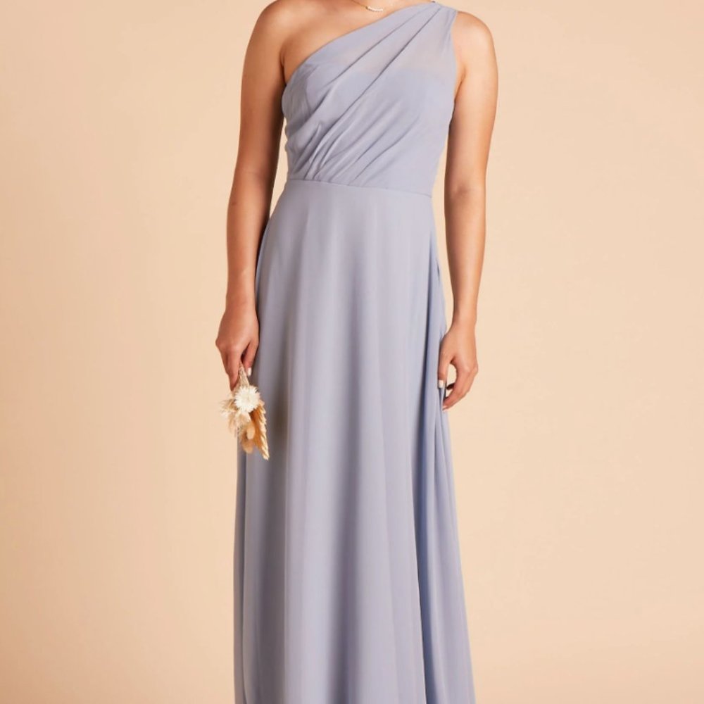 BIRDY GREY Dusty Blue Chiffon Kira dress